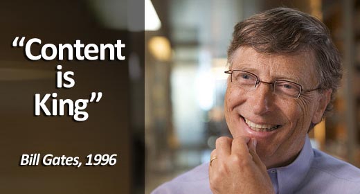 Bill Gates Content is King Quote